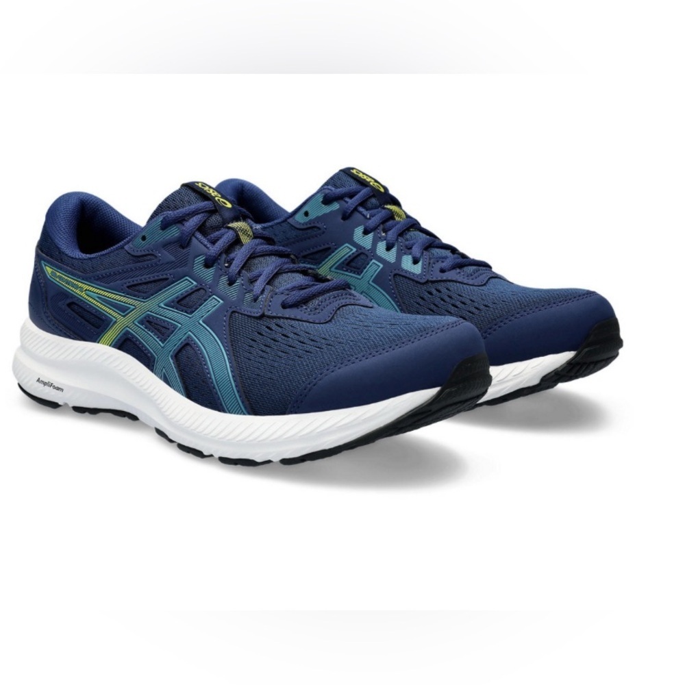 ASICS Navy and Teal Athletic Sneakers